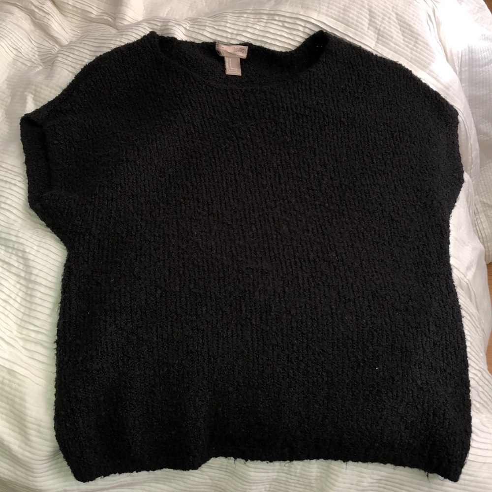 Knit short sleeve top